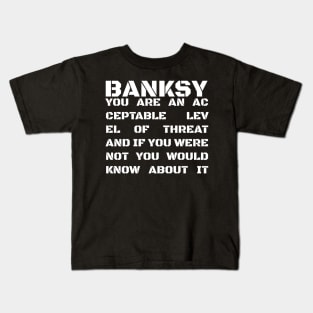 BANKSY Acceptable Threat Kids T-Shirt